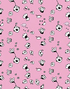 Whimsical Pink Puppy Paw Print Cloud Rug
