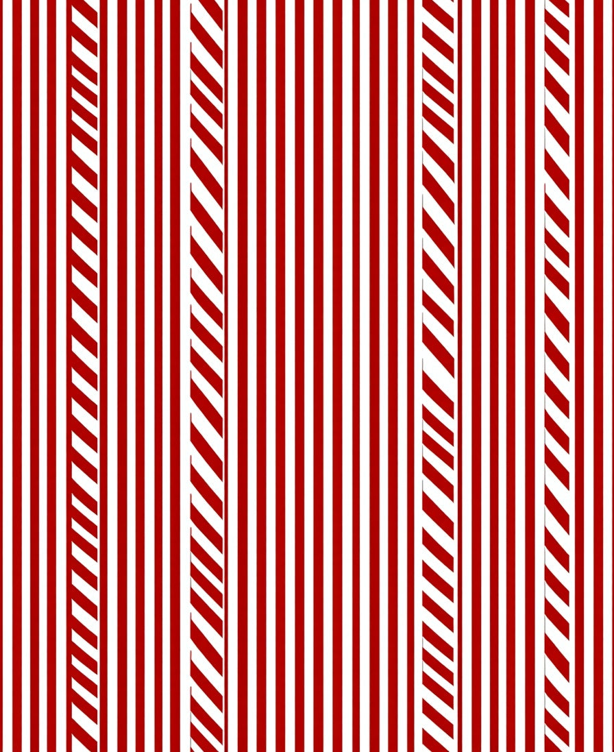 Bold Red White Diagonal Stripes Rug