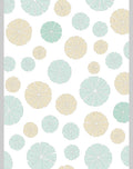 Soft Peach Aqua Petal Scatter Rug