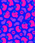 Vibrant Pink Purple Blob Collage Rug