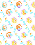 Playful Floral Abstract Orange Yellow Rug