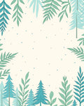 Turquoise Pine Forest Overlay Rug