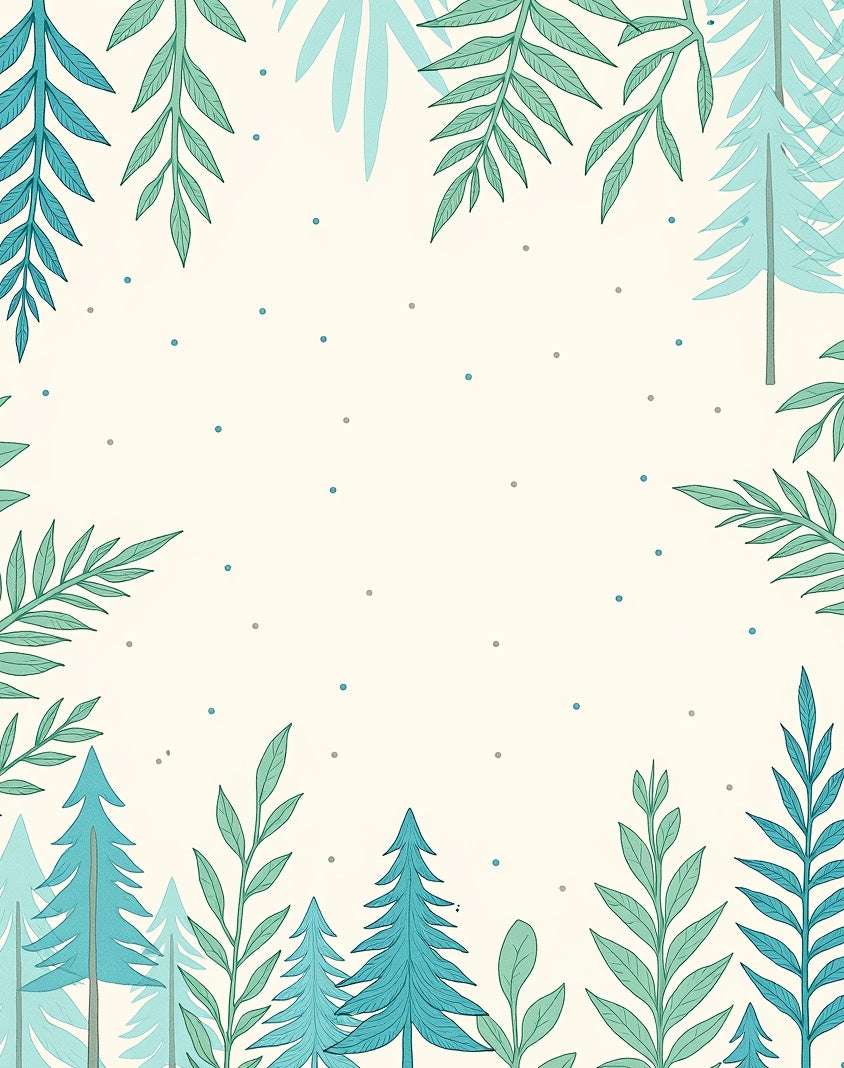 Turquoise Pine Forest Overlay Rug