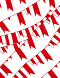 Crimson Bunting Flags Party Repeating Rug