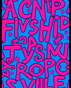 Bold Pink Alphabet SkyRug Rug