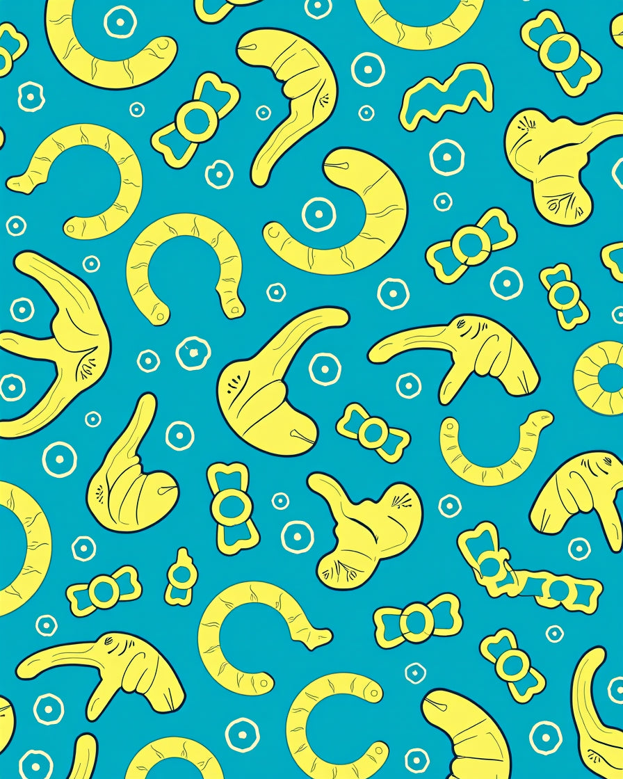 Yellow Abstract Arcs And Circles Rug