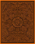 Ornate Orange Radial Waves Rug
