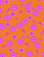 Vibrant Fuchsia Floral Garden Rug