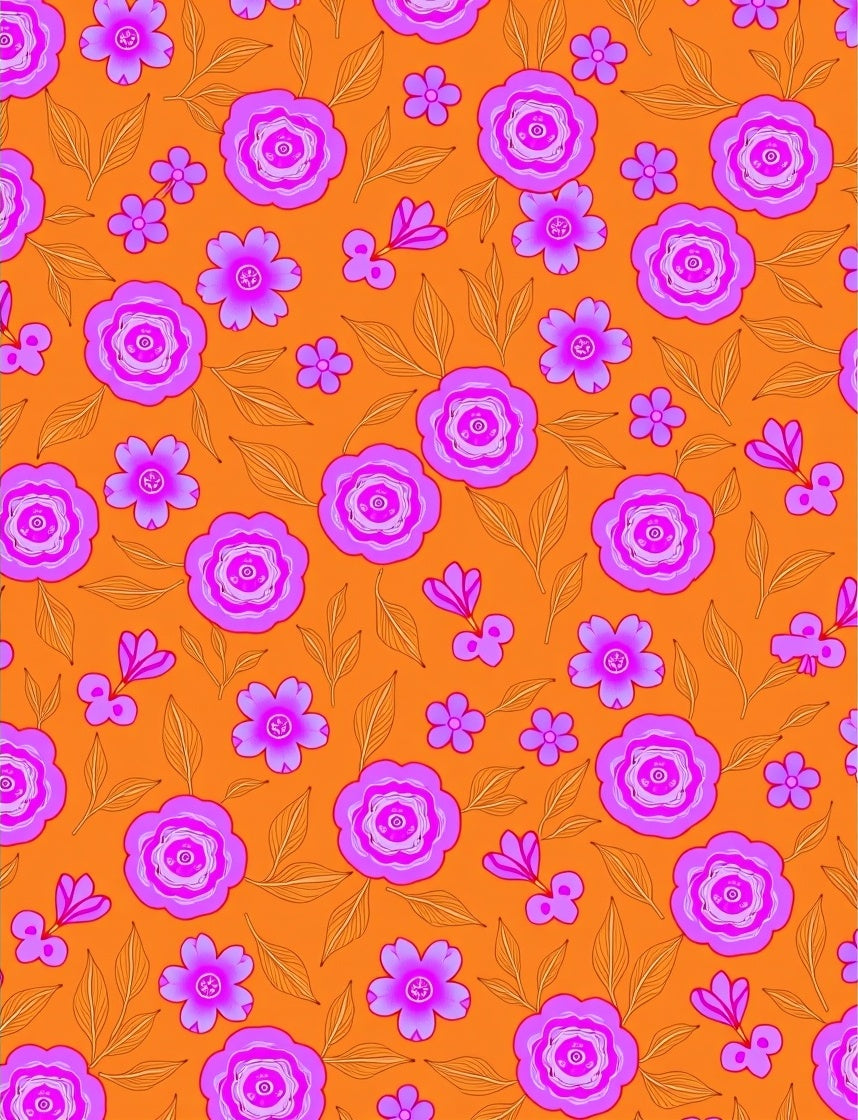 Vibrant Fuchsia Floral Garden Rug