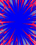 Explosive Crimson Radial Burst Rug