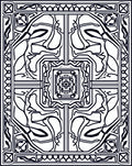 Black White Abstract Symmetry Rug