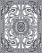 Black White Abstract Symmetry Rug