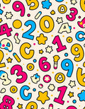 Playful Numbers Stars Shapes Rug