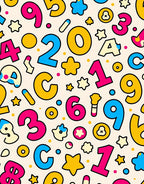Playful Numbers Stars Shapes Rug
