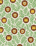 Whimsical Lion Cubs Among Green Leaves Rug