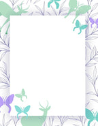 Whimsical Mint Deer Butterfly Foliage Rug