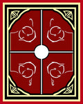 Crimson Tribal Horse Shield Rug