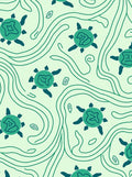 Light Green Turtle Swirls Rug