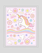 Whimsical Unicorn Rainbow Cloud Collection Rug