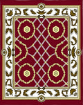Crimson Woven Wreath Medallion Rug