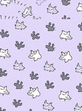Playful Foxes Lilac Whimsical Background Rug
