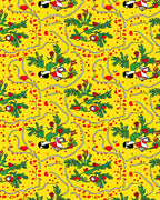 Retro Yellow Floral Vespa Scooter Rug