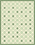 Intertwined Sage Starburst Lattice Rug