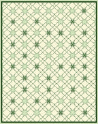Intertwined Sage Starburst Lattice Rug