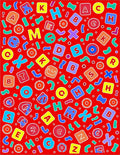 Playful Alphabet Blocks Red Rug
