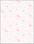 Delicate Pink Cartoon Faces Repeat Rug