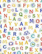 Alphabet Splash of Color Lettering Rug
