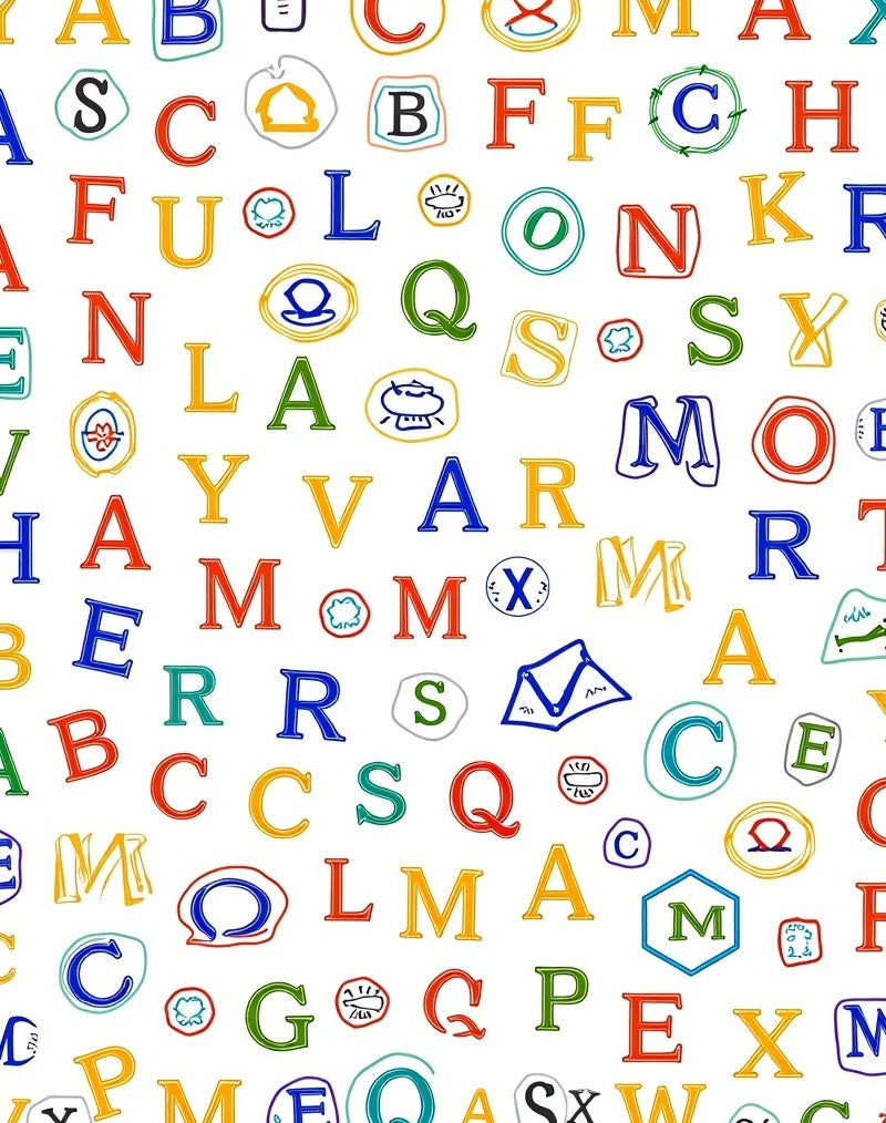 Alphabet Splash of Color Lettering Rug