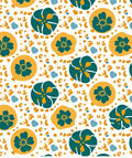 Whimsical Teal Yellow Floral Scatter Rug