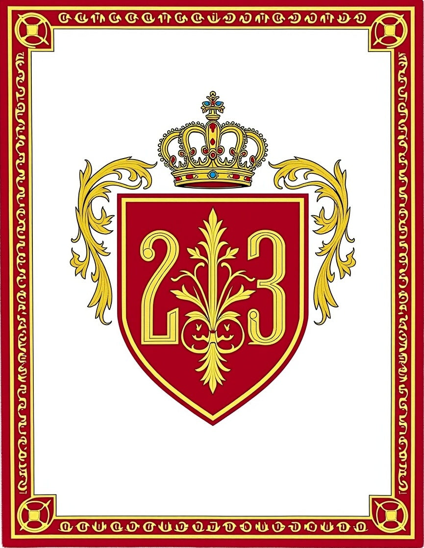 Crimson Gold Regal Crest Rug