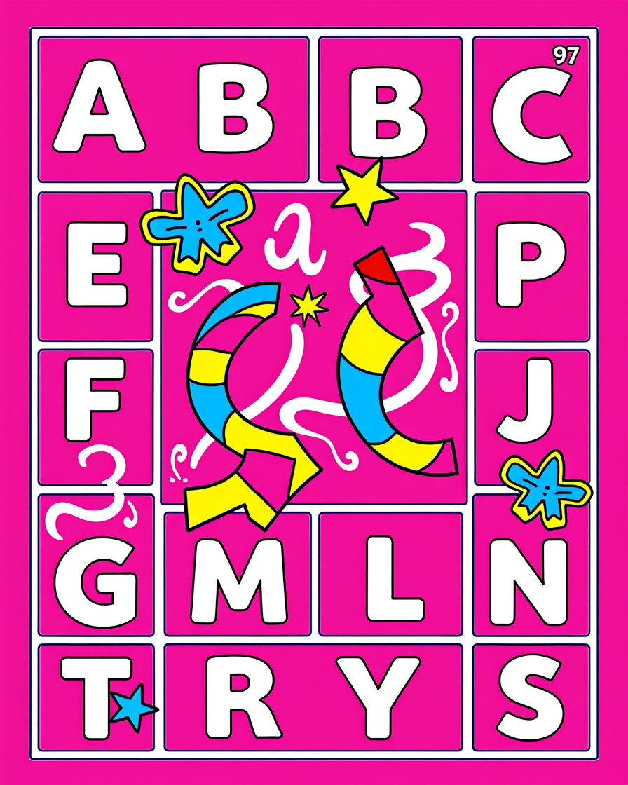 Colorful Alphabet Blocks Fun Shapes Rug