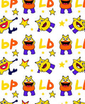 Yellow Orange Monster Stars Whimsical Rug