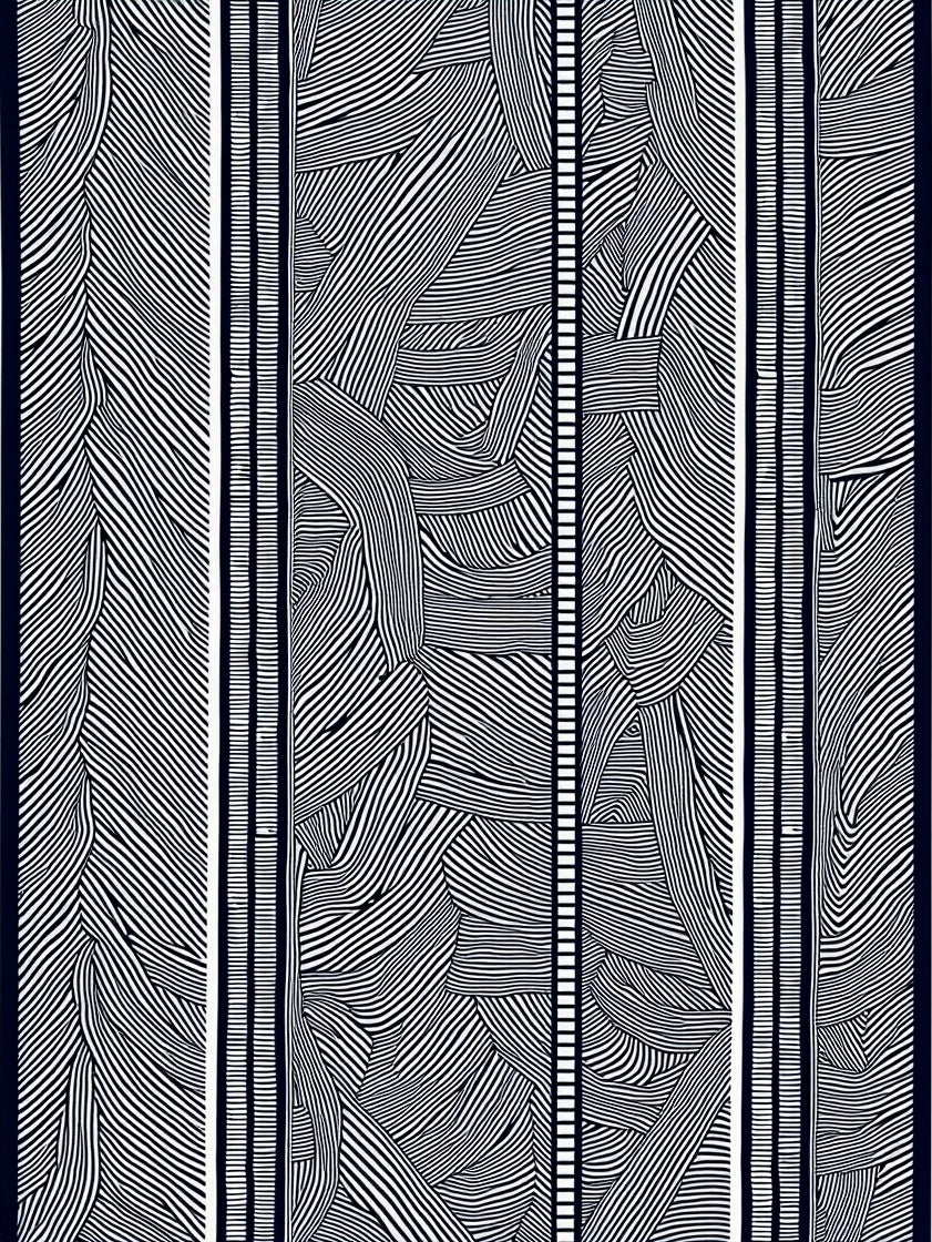 Bold Black White Organic Stripe Rug