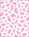 Pink Blobs Scattered White Rug