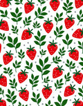 Red Strawberry Leaf Scatter Rug