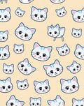 Cute Light Blue Striped Cats Repeating Pattern Rug