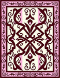 Crimson Cream Interlocking Floral Medallion Rug