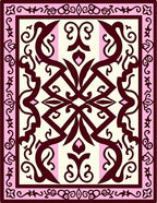 Crimson Cream Interlocking Floral Medallion Rug