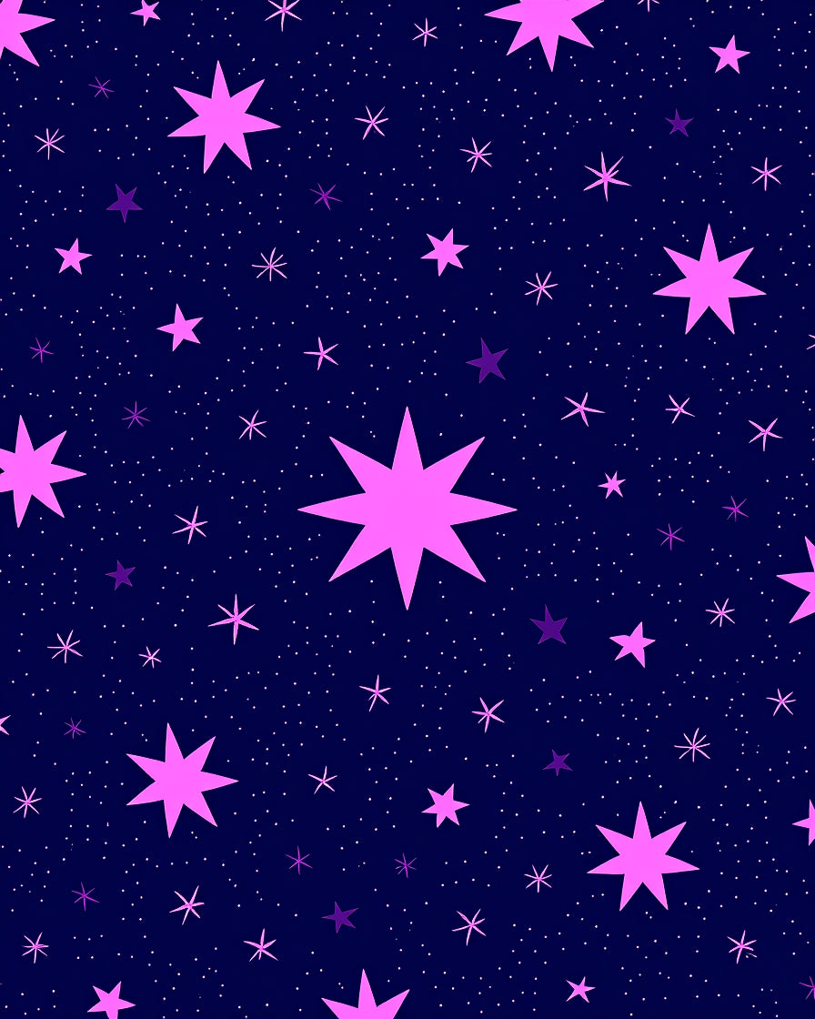 Galactic Pink Starry Night Rug