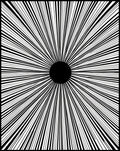 Bold Black Radial Starburst Rug