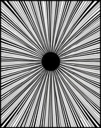 Bold Black Radial Starburst Rug