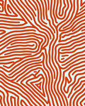 Coral Orange Organic Wave Rug
