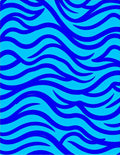 Bold Blue Wave Abstract Rug