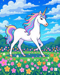 Rainbow Unicorn Meadow Fantasy Rug