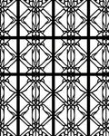 Black Geometric Art Deco Lattice Rug