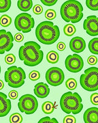 Fresh Green Kiwi Slices Repeat Rug